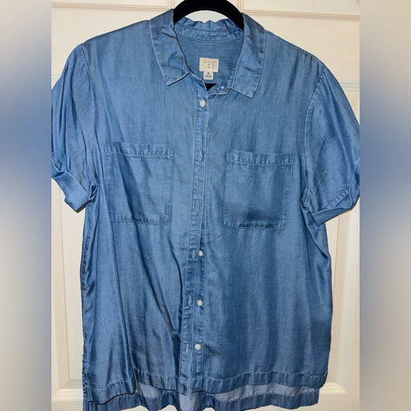 a new day Tops - a new day Women's Blue Button Down Shirt